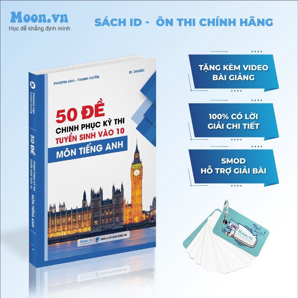 50 Đề chinh phục kỳ thi Tuyển sinh vào 10 Môn Tiếng Anh | Sách ID