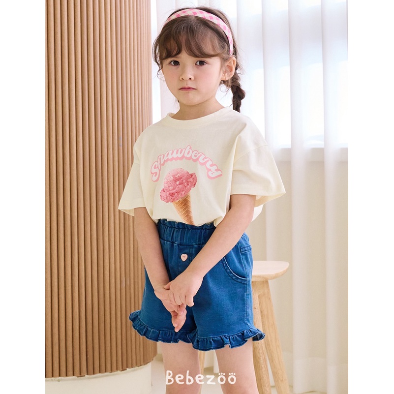 Áo phông hè Bebezoo hình kem cho bé gái BEC2TS105