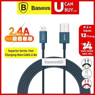 Cáp sạc IP, Cáp sạc nhanh, truyền dữ liệu Baseus Superior Series Fast Charging Data Cable USB to Lai-ning 2.4A, 480Mps