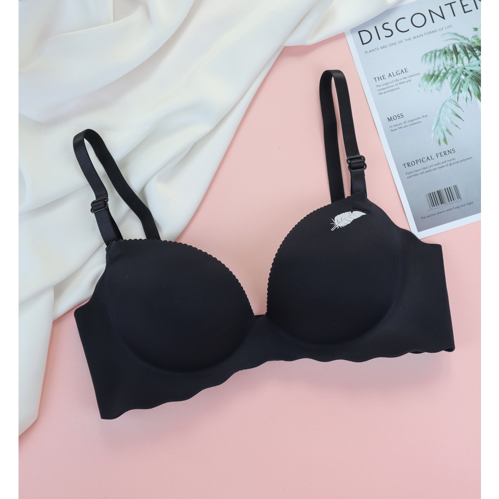 Áo lót nữ, áo ngực nữ đúc su Lông Vũ không gọng đệm dày 3CM bàn tay nâng ngực chống xệ | BigBuy360 - bigbuy360.vn