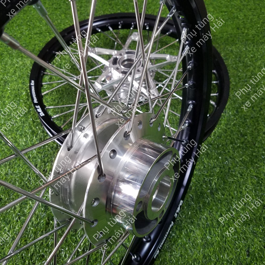 Bánh căm dành cho raiderf150 đùm mạ crom căm mạ crom niềng nhôm dale đen kèm lòng đĩa cnc lắp như zin cho raider