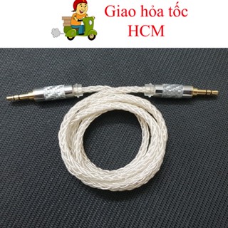 Cáp 2 đầu 3.5mm dây 8 lõi mạ bạc chất lượng cao, cáp AUX dành cho DAC / AMP và các thiết bị Audio