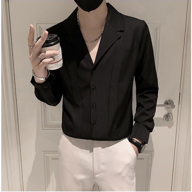 Áo sơ mi, áo sơ mi nam dài tay cổ vest thiết kế đơn giản tạo lịch sự trang sọng quý phái, chất vải cao cấp loại 1- N34 | BigBuy360 - bigbuy360.vn