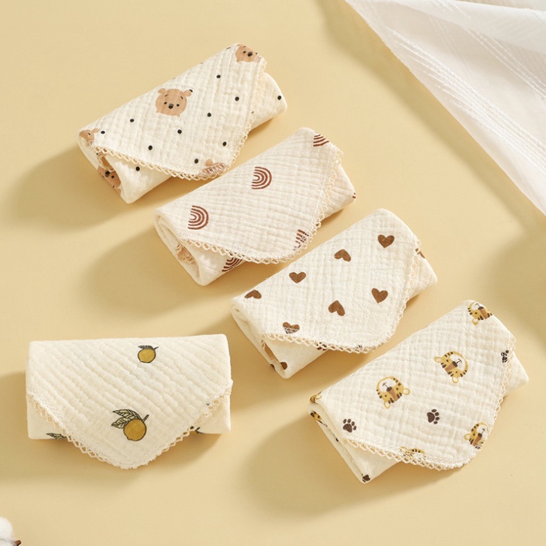 Khăn yếm tam giác cho bé vải cotton cao cấp, dùng làm khăn sữa cho bé, khăn mặt cho trẻ đi học mẫu giáo mầm non