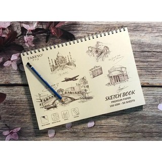 Sổ vẽ takeyo a6/a5/a4/a3 - sổ sketch takeyo, vẽ chì