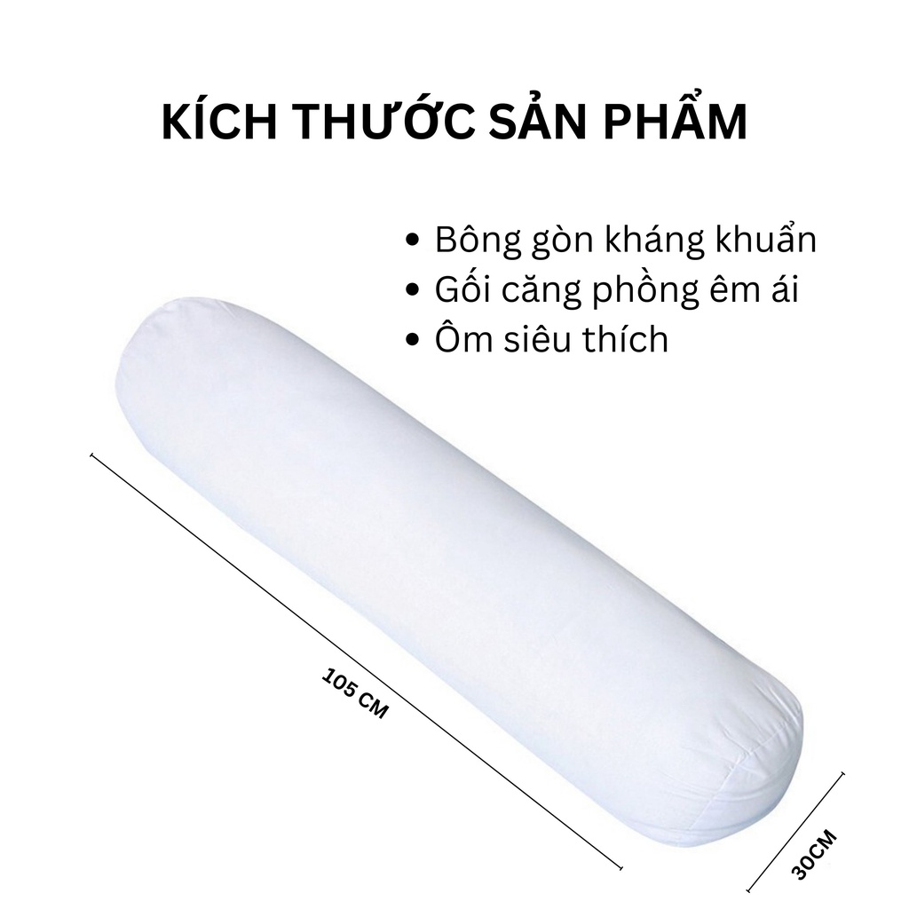 Ruột Gối Ôm Ép Hơi Cao Cấp Athena 35×100Cm Hàng Công Ty Không Xẹp Lún Độ Bền Cao Ưa Chuộng
