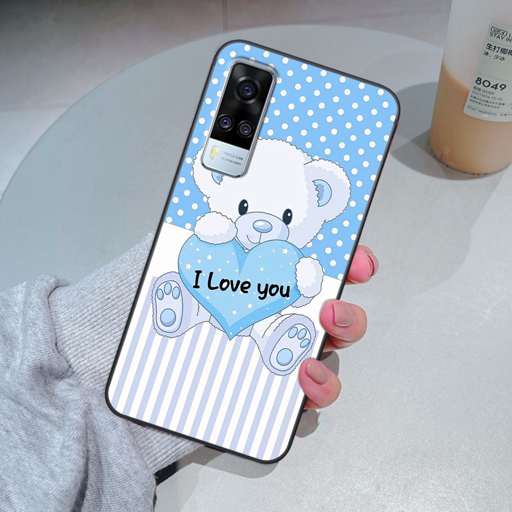 Ốp Vivo Y51 2020 in hình gấu cute dễ thương siêu xinh đáng yêu