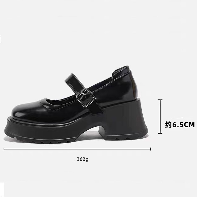 Giày Búp Bê Đế Dày Màu Đen Phong Cách Lolita Cổ Điển Cho Nữ giày lolita