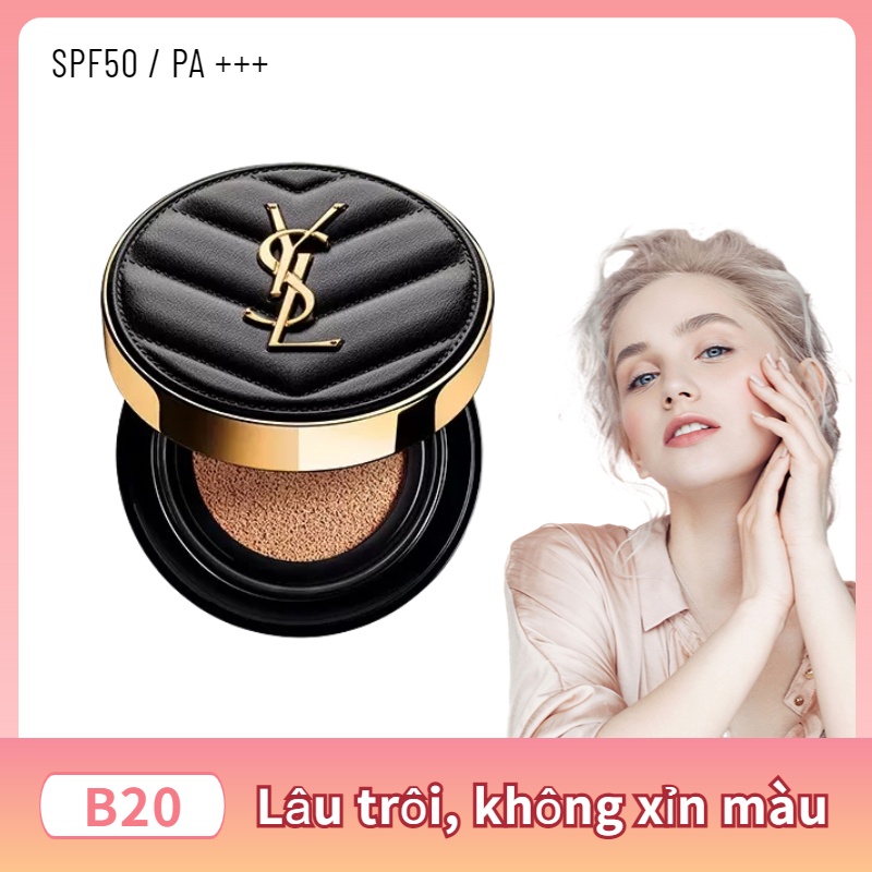 Cushion Ysl Matte Cushion Foundation Spf50 / Pa +++，Nền Mỏng Mịn, Cùng Kết Cấu Dạng Gel Nhẹ Giúp Giảm Thiểu Bóng Dầu, Che Phủ Lỗ Chân Lông Tốt, Giữ Lớp Nền Lâu Trôi Cho Làn Da Căng Mướt Tự Nhiên