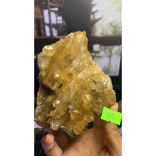 Đá stone tự nhiên Natural  Citrine tán sắc NATURAL Citrine  thanh tẩy chakra Clear Quartz 393