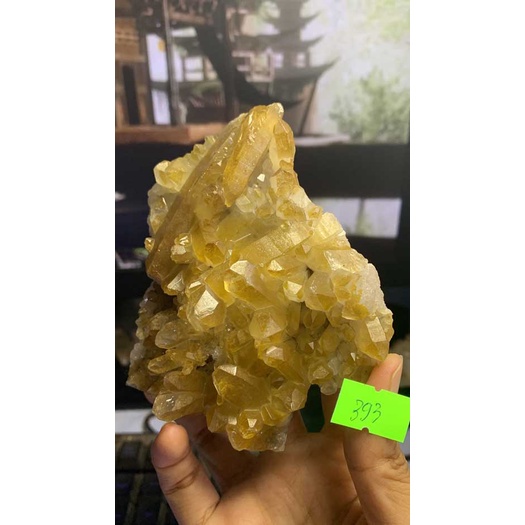 Đá stone tự nhiên Natural  Citrine tán sắc NATURAL Citrine  thanh tẩy chakra Clear Quartz 393