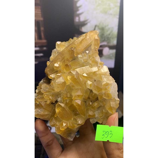 Đá stone tự nhiên Natural  Citrine tán sắc NATURAL Citrine  thanh tẩy chakra Clear Quartz 393