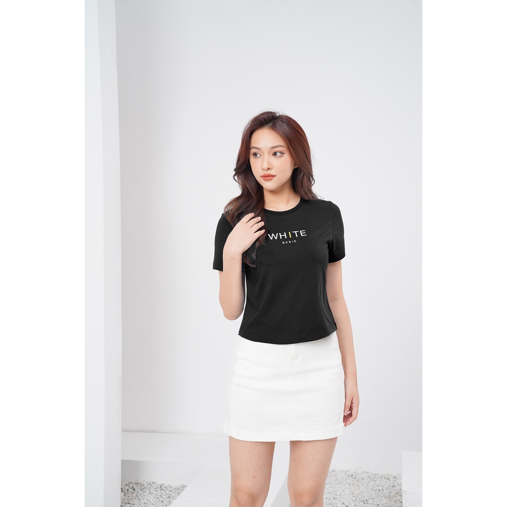 Áo Thun Nữ Tay Ngắn Dáng Croptop Chất Liệu Cotton LUPERI LFAP898 Co Giãn, Kháng Khuẩn, Thoáng Mát Cho Nữ