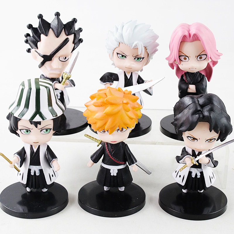 Set 6 Mô Hình Nhân Vật Phim Bleach Kurosaki ichigo Urahara Kisuke Hitsugaya Toushirou Sado Yasutora Ishida Uryuu