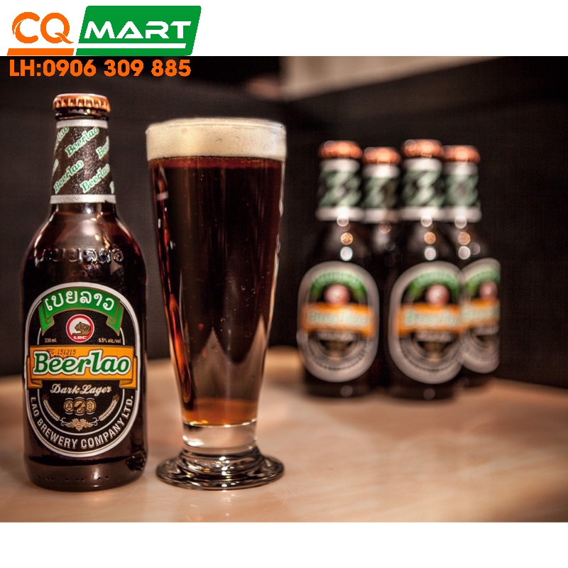 Bia đen Lào Chai 330ml