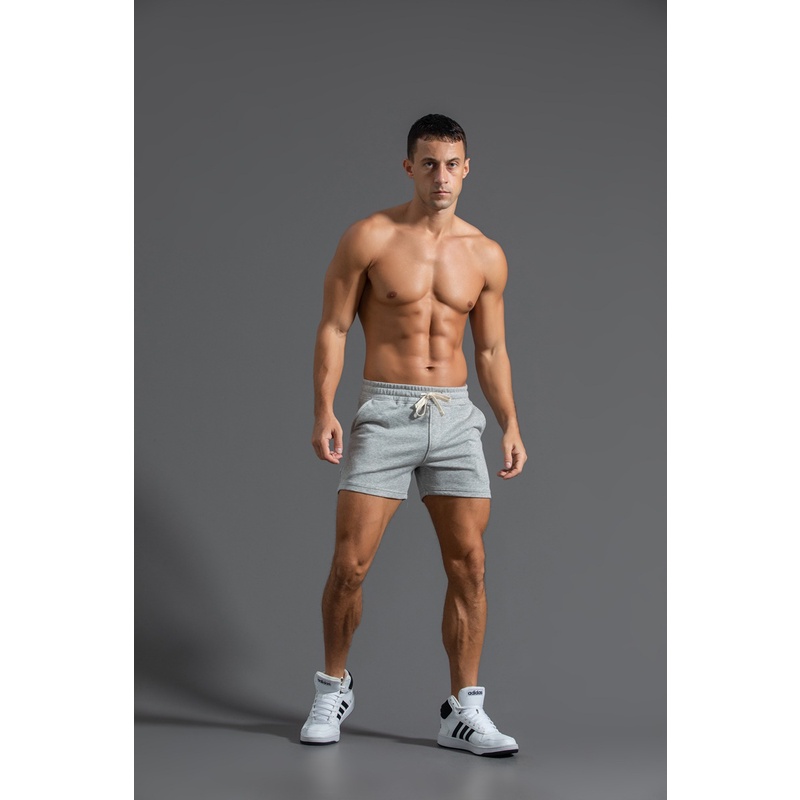Quần short thể thao tập gym, quần đùi nam basic chất vải nỉ da cá khô thoáng thoải mái