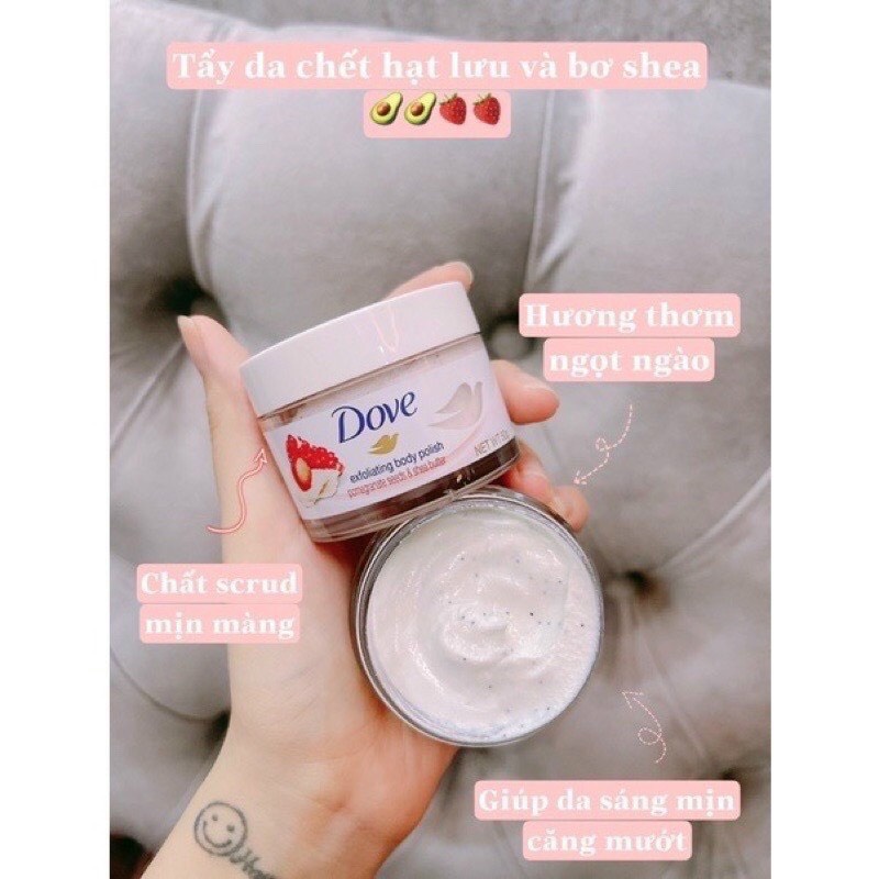 Tẩy tế bào chết ❤️Freeship❤️ Set 2 lọ tẩy da chết Dove nội địa trung