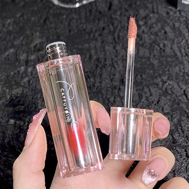 Son môi ❤️𝑭𝒓𝒆𝒆𝒔𝒉𝒊𝒑❤️ Son kem bóng CAPPUVINI Chất Son Siêu Nhẹ Mềm Mượt Như Nhung