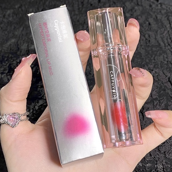 Son môi ❤️𝑭𝒓𝒆𝒆𝒔𝒉𝒊𝒑❤️ Son kem bóng CAPPUVINI Chất Son Siêu Nhẹ Mềm Mượt Như Nhung