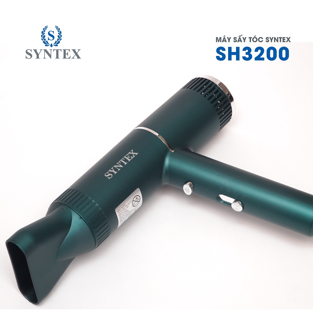 Máy sấy tóc cao cấp Syntex SH3200 công suất MẠNH MẼ 3200W, Máy êm - Sấy tạo kiểu tóc chuyên nghiệp