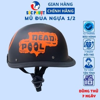 Mũ bảo hiểm nam nữ 1/2 đầu đua ngựa nhẹ nhàng, mũ nửa đầu thời trang trong phố - sóc phượt
