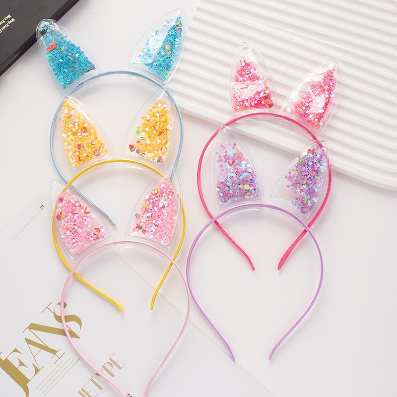 Bờm tóc cho bé gái hình vương miện, tai mèo, tai thỏ óng ánh đáng yêu Vivi House PKT01