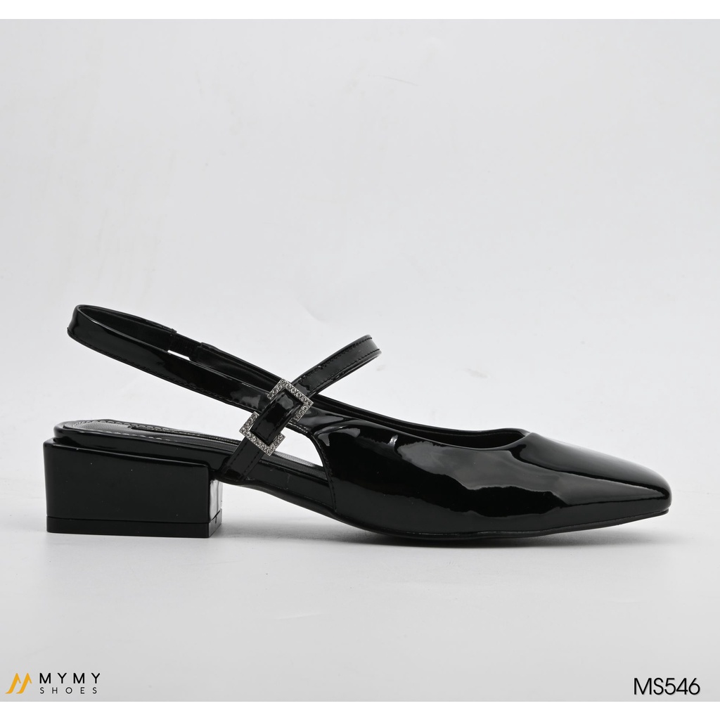 Giày cao gót bít mũi đế vuông đế 3p mầu đen, kem MyMy Shoes - giày cao gót MS546