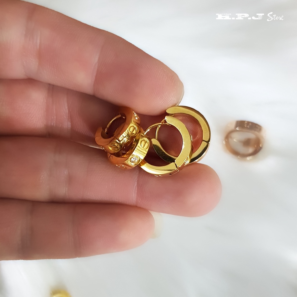 Bông tai nữ thép titan không gỉ BZ1515