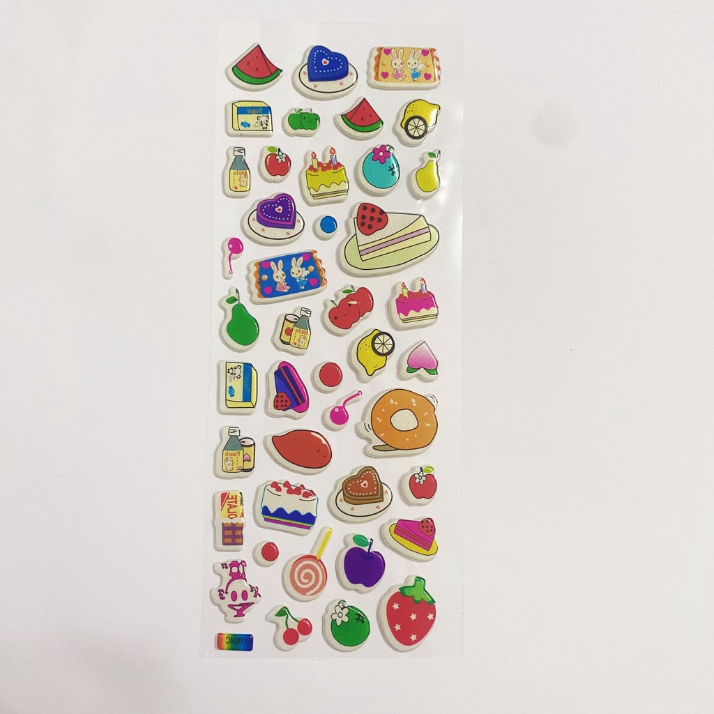 Tấm sticker nổi 3d nhiều mẫu dễ thương cute TY0363