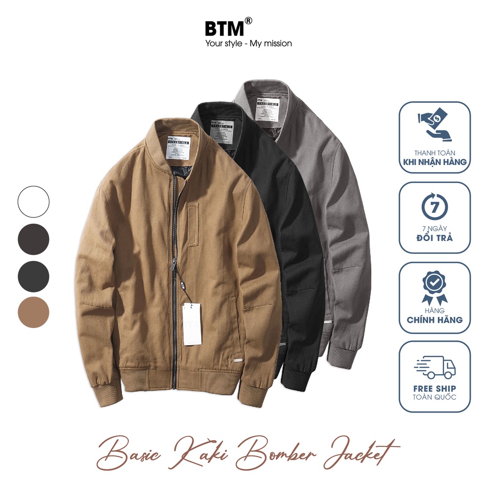 Áo bomber Nam Chất Kaki Thiết Kế Túi Ngực Năng Động, Độc Đáo - 12.529 - BTM Studios
