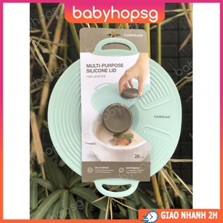 Nắp nồi silicone đa năng lock&lock ckt431mit nắp đậy nồi, sử dụng được trong lò vi sóng - babyhopsg