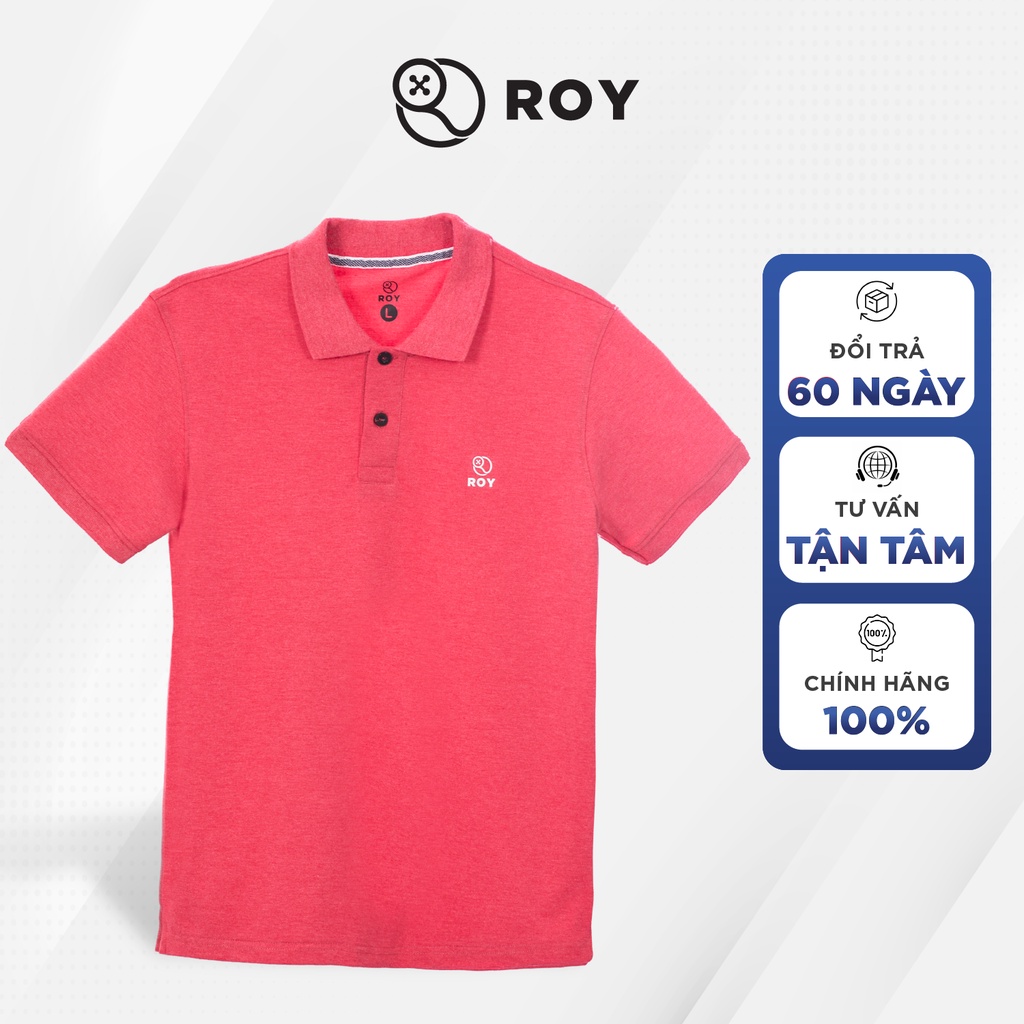 Áo Thun Polo Nam ROY VN - Áo Thun Polo Nam Có Cổ Cao Cấp Co Giãn, Kiểu Dáng Sang Trọng Basics ( Đỏ Hồng )