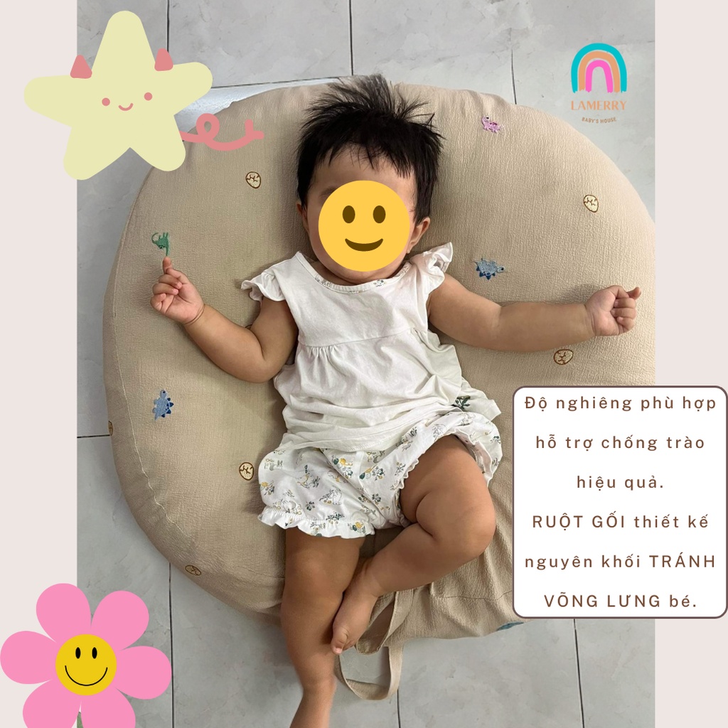 Gối chống trào Moon&mints cao cấp cho bé