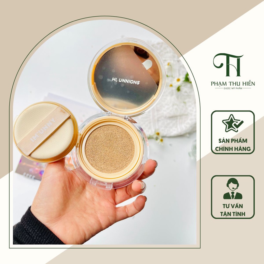 Phấn Nước Che Khuyết Điểm Dưỡng Da IM UNNY Hàn Quốc Có Màu Cấp Ẩm Lâu Trôi Chống Thấm 100g