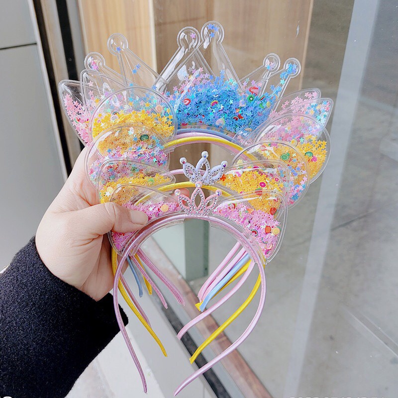 Bờm tóc cho bé gái hình vương miện, tai mèo, tai thỏ óng ánh đáng yêu Vivi House PKT01