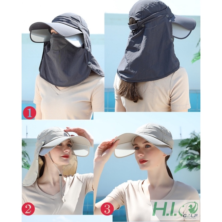 Mũ golf chống nắng 4 trong 1 - Mũ chống nắng golf nam nữ mẫu mới nhất