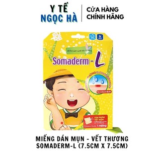 Băng dán phỏng bô, làm lành vết thương Somaderm L 7.5cm x 7.5cm, miếng dán hydrocolloid hút dịch