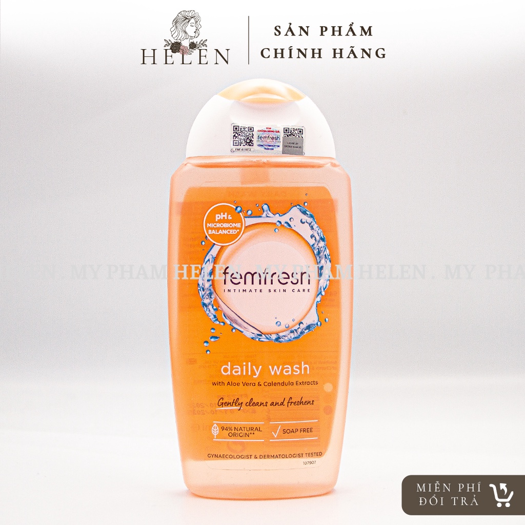 Dung dịch vệ sinh phụ nữ cao cấp Femfresh Daily Intimate 250ml (Màu Cam)