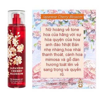 Xịt thơm body Bath & Body Works Japanese Cherry Blossom (236ml)