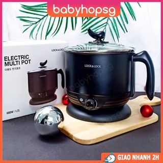 Nồi điện đa năng locknlock multi pot dung tích 1.2l, 600w – ejp316blk màu đen