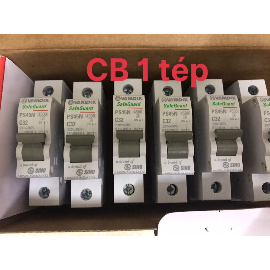 Cầu dao Aptomat MCB CB 1P 1 pha 1 Tép Sino 16A,20A,25A,32,40A,50A,63A