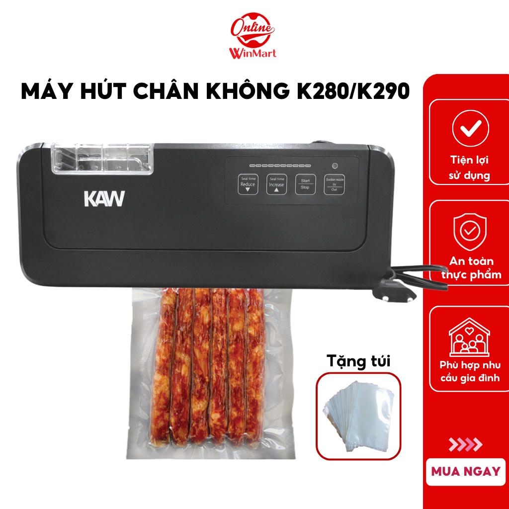 Máy hút chân không Bosingwa - KAW P290 P280 , không kén túi, công suất lớn