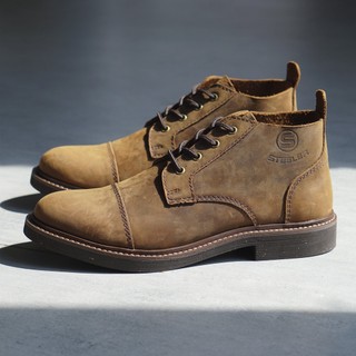 Giày nam cổ lửng da bò sáp chukka hunter