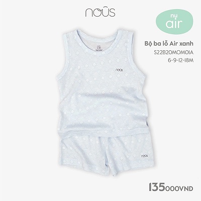 Ba Lỗ NOUS thoáng mát cho bé