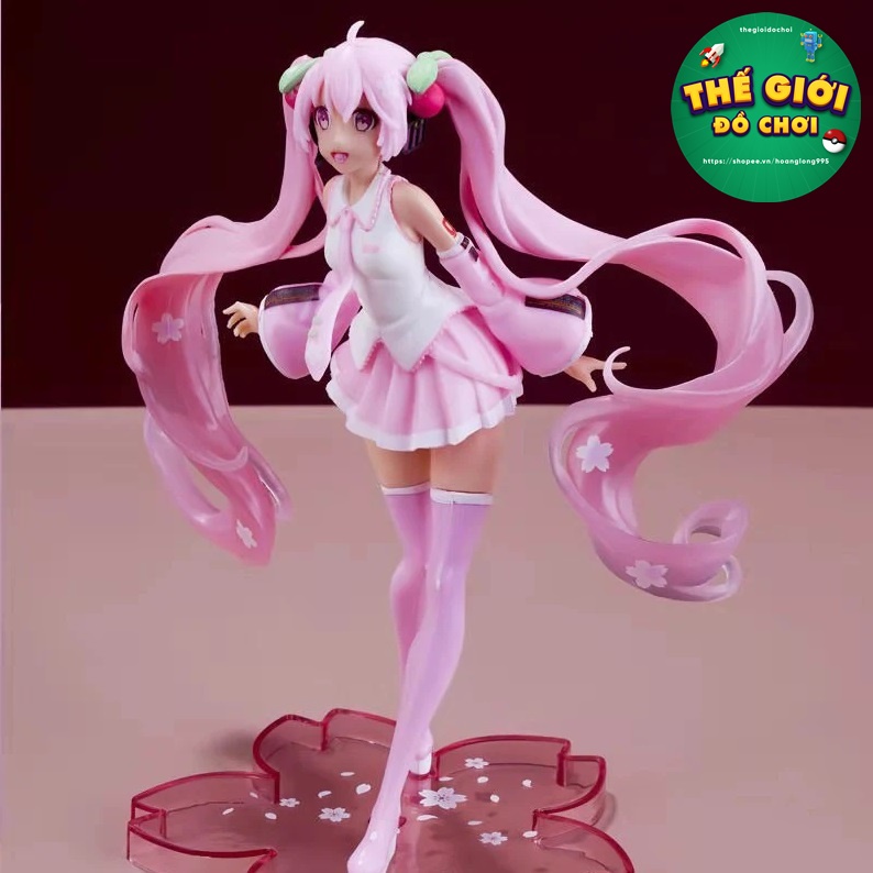 Mô hình Hatsune Miku tóc dài cao 20cm, có đế đẹp