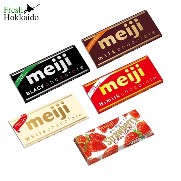 Sô cô la Meiji dạng thanh - Đen/Trắng/Dâu/Sữa/Hi-milk – Thanh ~50g