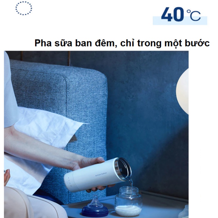 Bình giữ nhiệt kiêm đun nước cao cấp Morphy Richards MR6060 350ml - Vỏ inox 304, lõi inox 316L