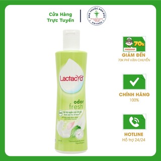 Dung dịch vệ sinh phụ nữ Lactacyd Odor Fresh Lá trầu chai 250ml