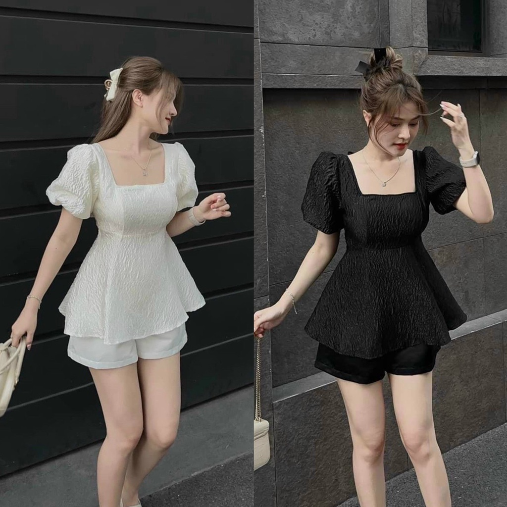 Set gấm quần tapta thắt nơ sau lưng siêu dễ thương với 2 tone màu đen và trắng xinh xắn