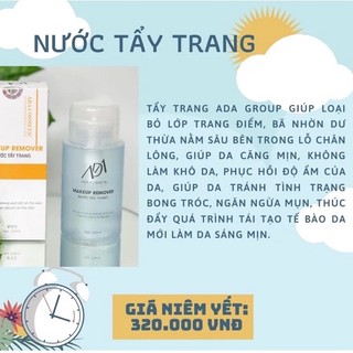 Nước Tẩy Trang ADA GROUP giúp loại bỏ lớp trang điểm, bã nhờn trên da hàng chính hãng